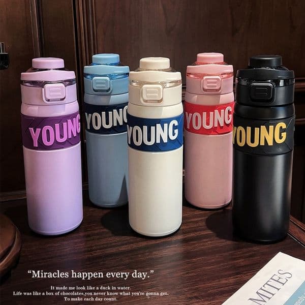 22oz vacuum insulated stainless steel coffee tumbler with flip lid leakproof travel mug for hot cold drinks