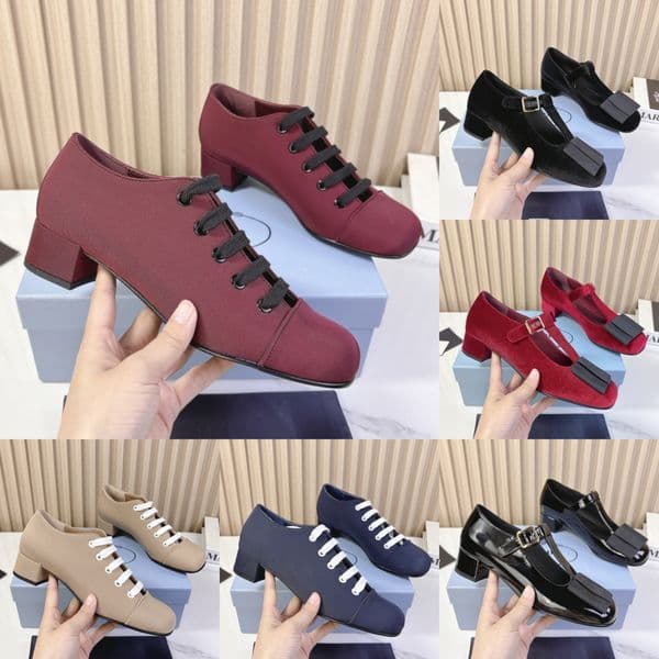 Fashion Womens leather Silk Loafers chunky shoe Designer Dress Shoe Luxury Platform Shoe Round toe drance Bow Mary Jane shoe classic walk outdoor Casual wedge shoes