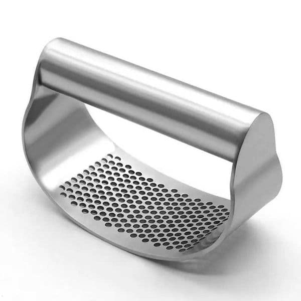 Stainless steel garlic press manual chopping tool curved fruit and vegetable cooking kitchen tool W241225