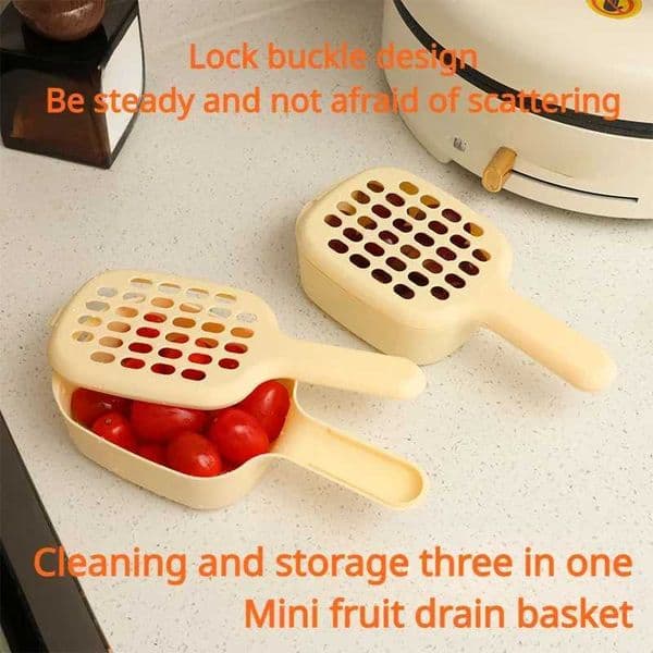 1 mini fruit cherry blueberry household cleaning basket with handle vegetable cleaning basket kitchen tools W241225