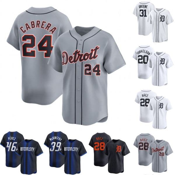Skubal Tiger 2024 Baseball Jerseys Greene Torkelson Perez Baez Carpenter Mize McKinstry Maeda Keith Vilade Vierling Malloy Meadows Sweeney Kreidler Brieske
