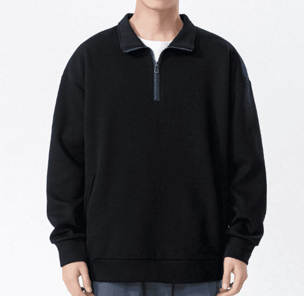 79 Turtleneck Sweatshirt for Men Autumn and Winter Thickened Loose Trendy Solid