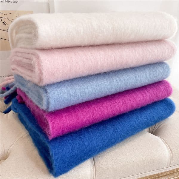 10327 Autumn and winter new classic solid color warm scarf women's fashion