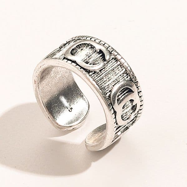 Fashion Rings Brand Letter Finger Ring Designer Band High Quality S925 Silver Lovers Open Adjustable Wedding Jewelry Accessories