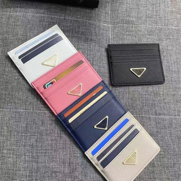 Saffiano designer bag genuine leather wallet Billfold Case Mini Card Coin Purse card holder For Men And Womens632