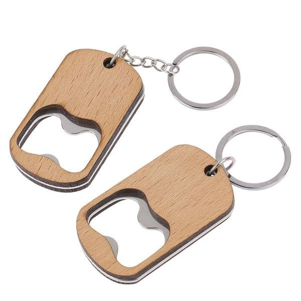 Wooden Bottle Opener Key Chain Wood Unique Creative Gift Can Opener Kitchen Tool Wood Unique Creative Gift Wholesale LX4318