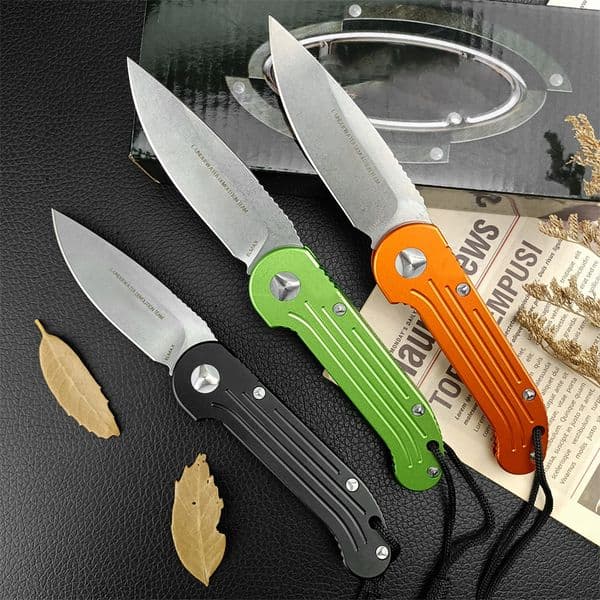 3 Color OEM LUDT Assisted Hunting Folding Knife Elmax Blade Aluminum Handle Outdoor Tactical Gear Camping EDC Survival Fruit Cutting Tool 3300 3400 4850 15535