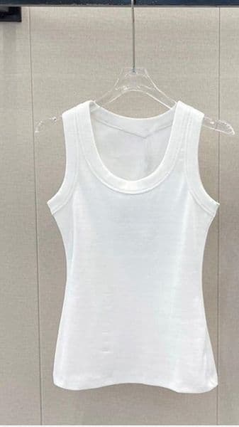 Designer tank top White Women Crop Top Embroidery Sexy Womens Knits Regular Cropped Sport Tank Tops Woman Vest Yoga Tees