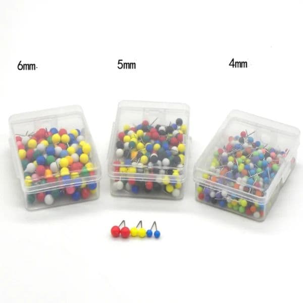 wholesale Small Map Push Pins Maps thumb Tacks desk accessories standard pin Plastic Head with Steel Point mix colors ZZ