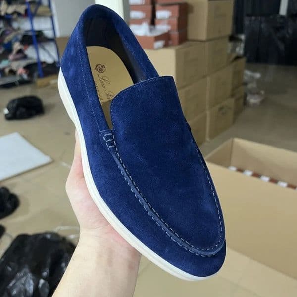 Sneaker Men's casual shoes Lefu loafers flat low top suede Cow leather oxfords Moccasins summer walk comfort loafer slip on loafer rubber sole flats with box EU36-47