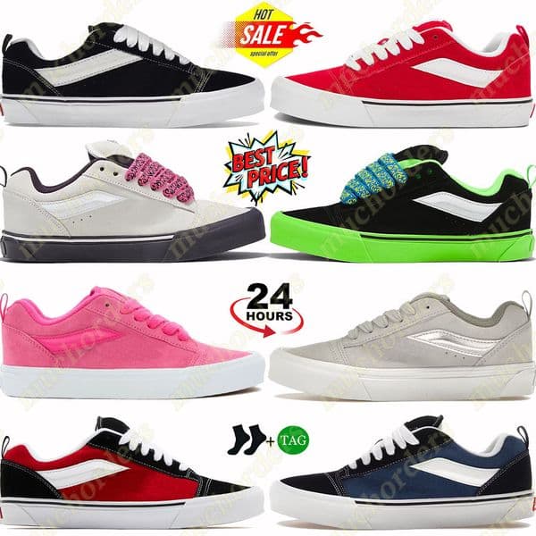 Men designer shoes knu skool low classic sneakers triple black red metallic silver green yellow hot pink navy white fashion outdoor sports womens mens trainers
