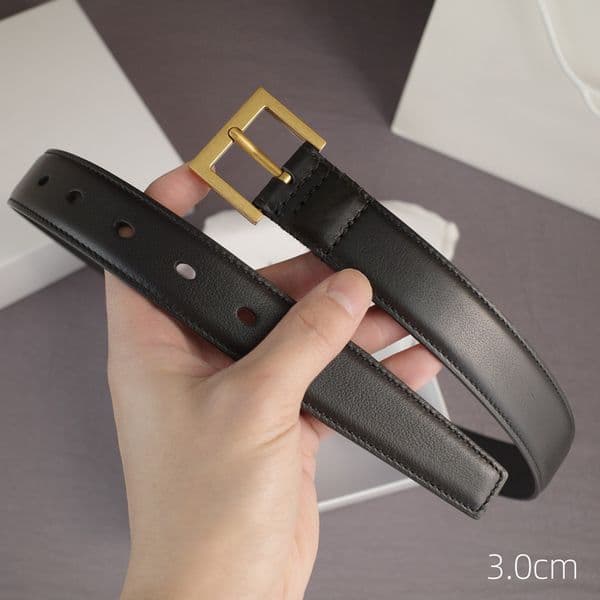 Belt for Women Genuine Leather 3cm Width High Quality Men Designer Belts Gold Buckle cnosme Womens Waistband Cintura Ceintures D2108261L