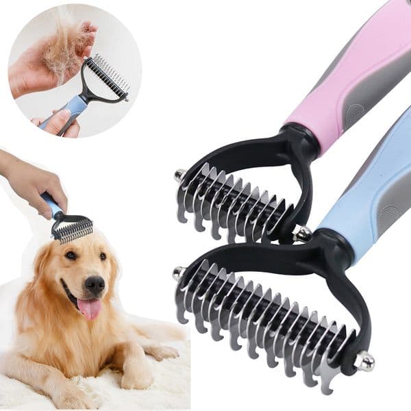 Pet Grooming Brush Hair Removal Comb Cat Dog Brush Puppy Hair Shedding Combs Pet Fur Trimming Dematting Deshedding Brush W0228