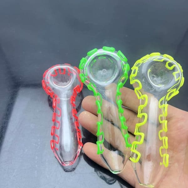 Smoking pipes Accessories Smoking hookah bongs water bottle bowl Thickened colored luminous character glass pipe from Europe and America