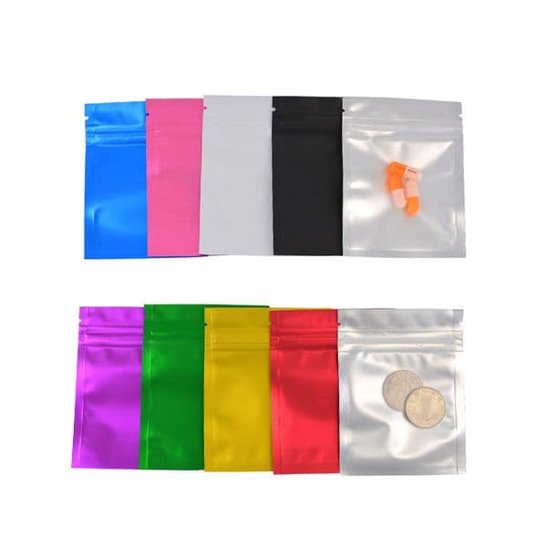 3.5g 7g 14G 28g Mylar Bags Matte Material Food Storage Aluminum Foil Pouch Ziplock Smell Proof Plastic Case Smell Proof Container Package Bag For Dry Herb Flower New