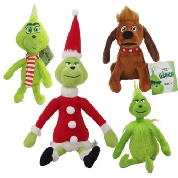 Factory wholesale price 4 styles 32cm Christmas Grinch plush toys animation surrounding stuffed dolls Christmas gifts for children by sea free