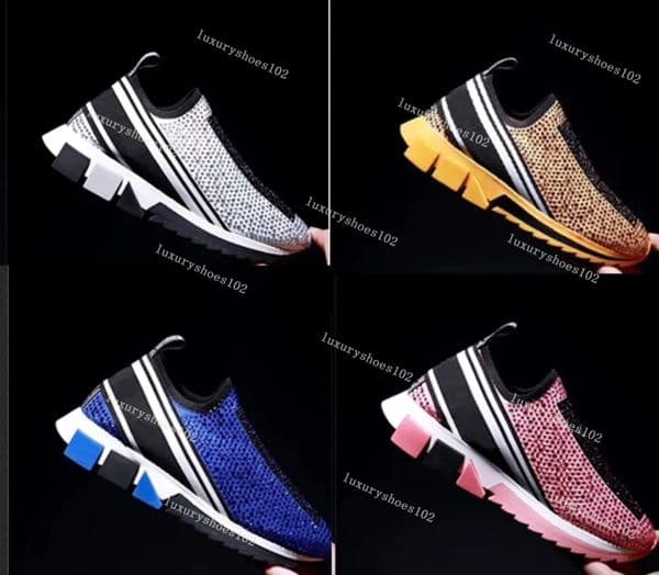 Designer Shoes Sorrento Sneakers Men Shoes Fabric Sneaker Women Socks Casual Shoes Rubber Flat Trainers Stretch Mesh Running Shoes