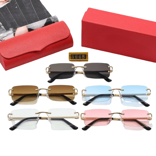 Designer popular rectangle glasses light coloured decorative glasses multiple colors available UV resistant glasses daily outfit glasses comes with box 3648