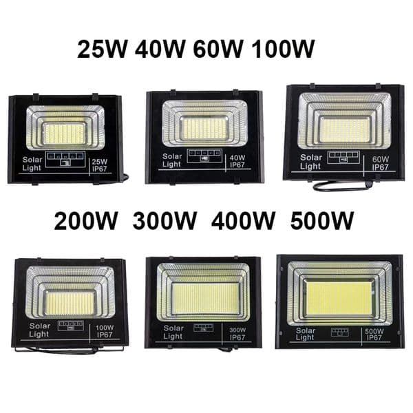led solar flood light 25W 40W 60W 100W 200W 300W 400W 500W solar spotlight with remote control for Outdoor indoor 6V solar panel flood light