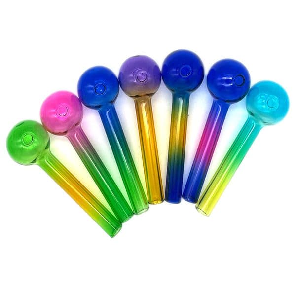 Shenzhuglass 30mm Ball Colorful Glass Oil Burner Pipe Thick Tube Smoking Pipes Tobcco Glass Oil Nails Pipes Smoking Accessories