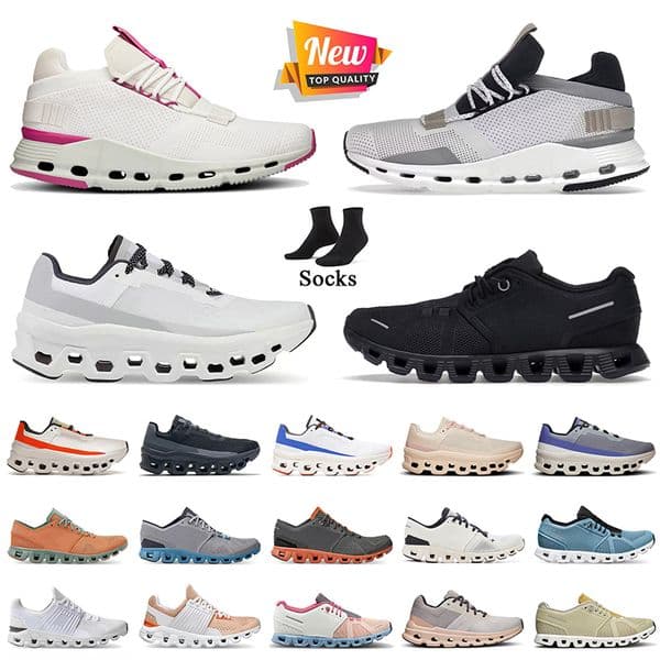 Designer Mens Women Running Shoes Nova Pink Pearl Show White Black Monster Trainers Runners Surfer X3 Roger 5 Tennis Shoe Flyer Swift Mesh Sports Sneakers