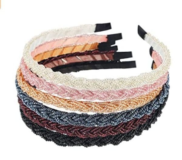 Korean style beaded twist woven headband fine pearl wide headband fashion new exquisite hair accessories headdress batch