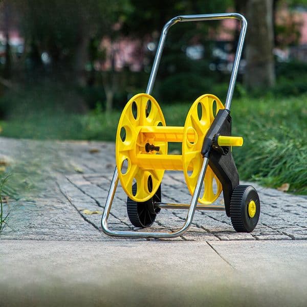 Self-produced new hand push type with wheels labor-saving Garden garden watering flower car wash household water pipe car water pipe storage rack