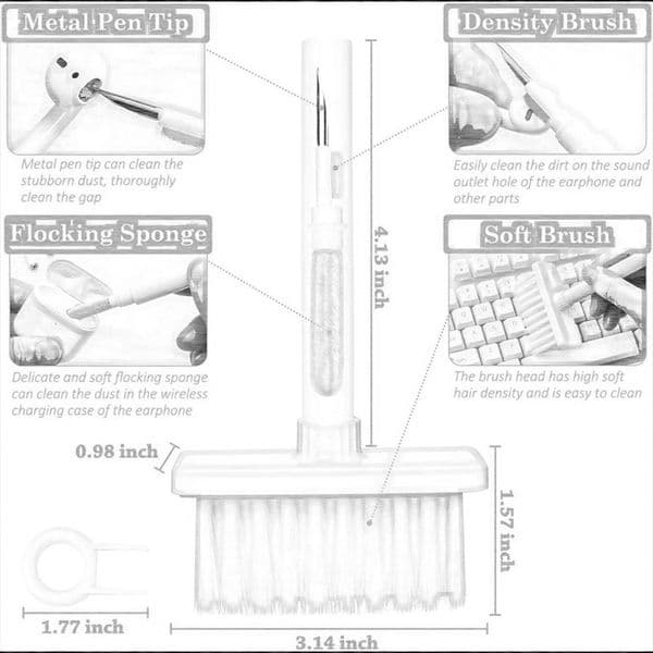 Cleaning Brush Cleaning Pen Keyboard Headset Computer Cleaning Set Cleaning Notebook Gap Dust Removal Multifunctional Brush