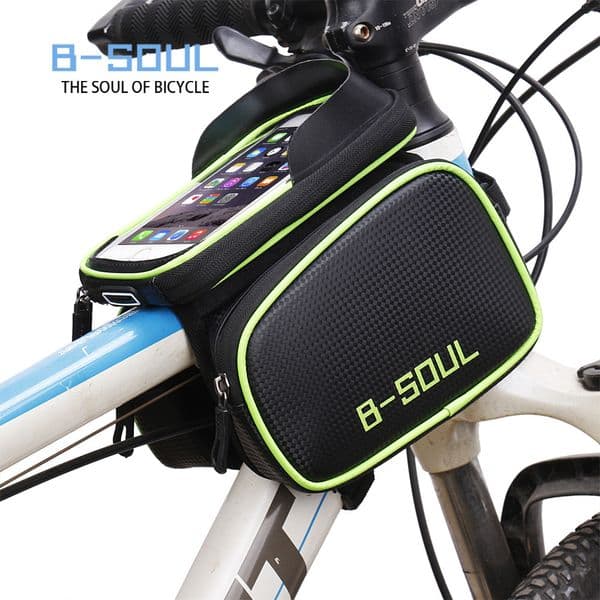 B- SOUL bicycle bag front beam bag mountain bike saddle bag mobile phone bag top tube bag cycling bag accessories