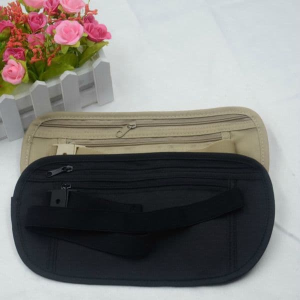 Outdoor close-fitting sports leisure waist bag all-match portable mobile phone storage waist bag can accommodate large mobile phone key bag