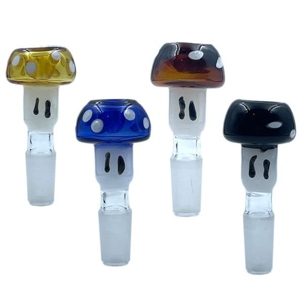 Unique Design Bowls Colorful Mushroom Style Glass Bong Bowls Hookahs 10mm 14mm 18mm Male Female Water Pipes