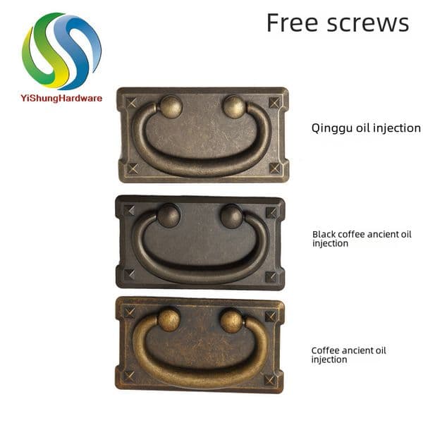 Long-term in stock square handle American antique furniture hardware handle zinc alloy cabinet drawer handle