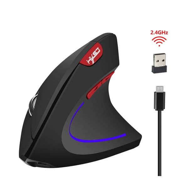 HXSJ 2.4GHz Vertical wireless MOUSE MOUSE ergonomic design 2400dpi suitable for office design