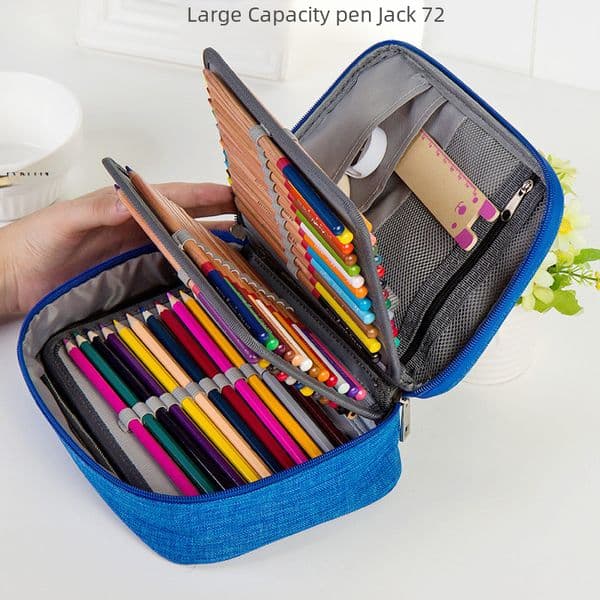 Spot supply Amazon explosion waterproof pen bag 72 color large capacity sketch pencil bag stationery student storage