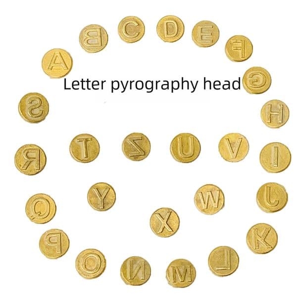 Factory direct 26 English letter engraving head electric soldering iron hot painting head DIY making engraving tools