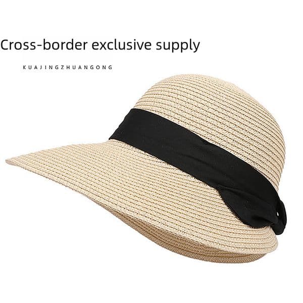 Straw hat spring and summer new leisure play beach hat woven women's Korean sun hat outdoor sunscreen hat