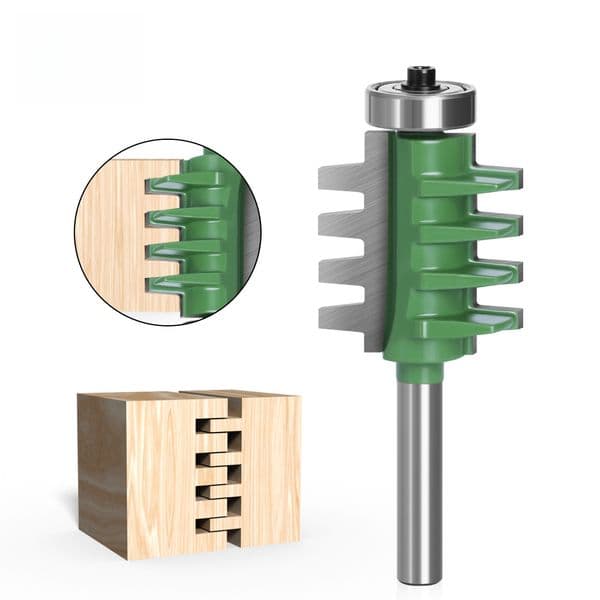 1/2 1/4 Handle Tungsten Steel Taper Teeth Splice and Tenon Cutter Super Hard Alloy Woodworking Engraving Machine Milling Cutter