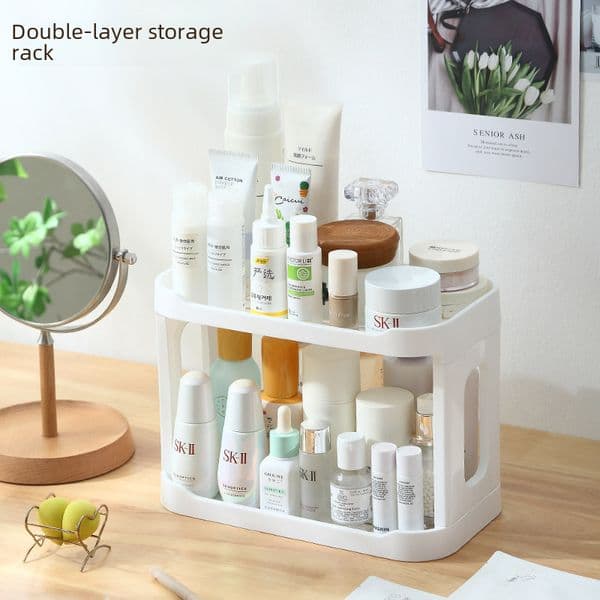 Double-layer desktop storage rack cosmetics storage rack office supplies storage rack a generation of hair