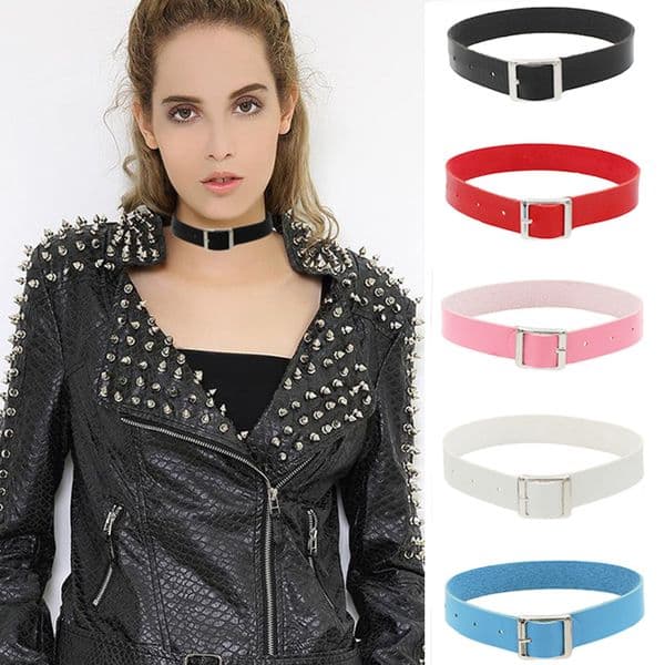 Factory direct European and American retro Harajuku punk rock leather collar female neckband clavicle necklace female trendy bracelet