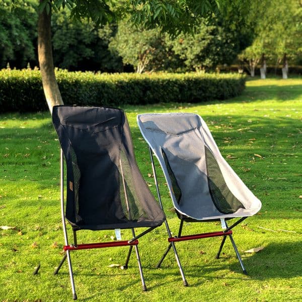 Cross-border New Outdoor Folding Chair Heightened Moon Chair Portable Camping Fishing Chair Leisure Beach Chair Backrest Chair