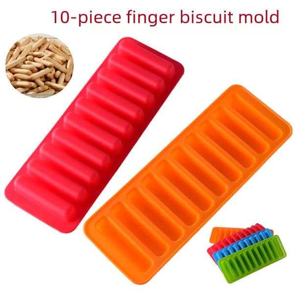 10 company long strip shape silicone cake mold finger mafen Cup biscuit cake cup baking mold ice mold