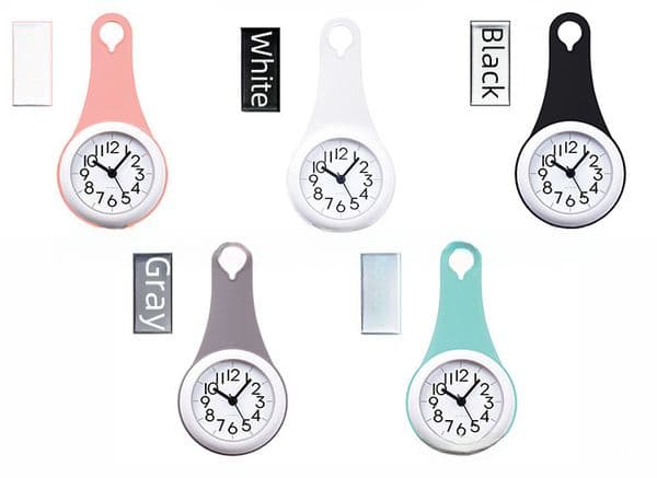 Factory Direct Bathroom Kitchen waterproof anti-fog wall clock bedside mute wall clock mirror sticker clock