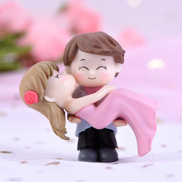 Chen Jun Crafts Ornaments Wedding Princess Embrace Couple Key Pendant DIY Micro Landscape Fleshy Plastic Ornaments