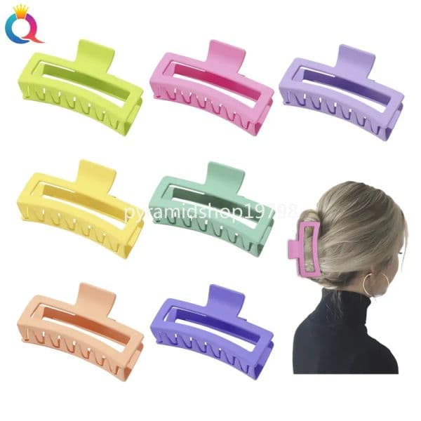 Women Girls Plastic Hair Claws 8cm Large Size Hair Clips Headwear Crab Barrette Fashion Hair Accessories