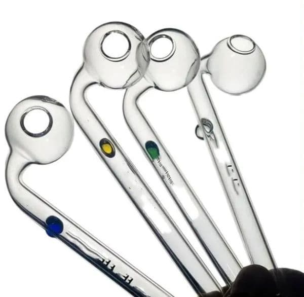 Shenzhuglass glass pipe Oil Burner SP 14cm Curved Bent Hand Tube Water Smoking accessories