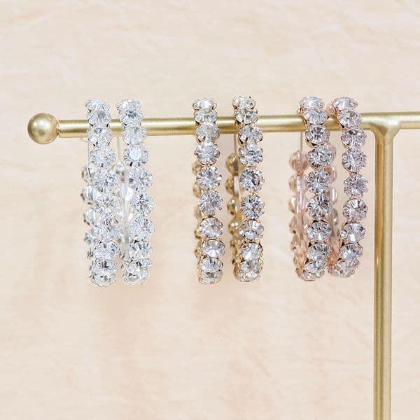 Luxury Designer Earrings Large Hoop Diamond Studded Earring Fashion Crystal Style Zircon Earings High Quality Copper Brass Women Exquisite Jewelry Gift