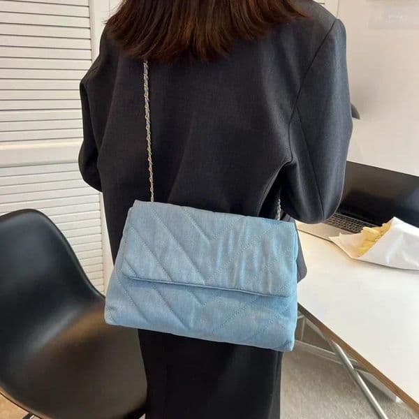 Free Shipping Shoulder Bags Vintage Bag For Women Denim Blue Dia Messenger Large Capacity Work Study Street Tote Purses And Handbags Designer Bag Luxury Bag Tote Bag