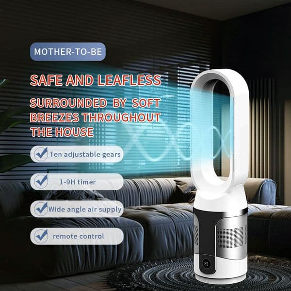 2024 new hot selling household intelligent vertical electric air-cooled fan, large vertical bladeless fan, air purifier fan factory wholesale 003Pro