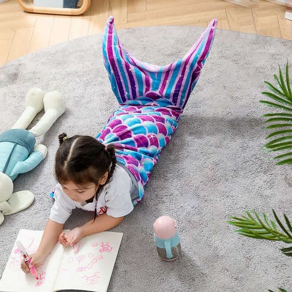 New flannel for adults and children, universal mermaid tail blanket sleeping bag Women bathroom supplies men blankets man bath towels woman