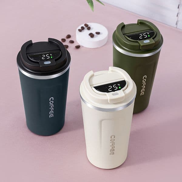 Wholesale smart coffee stainless steel insulated vacuum office mug car water cup